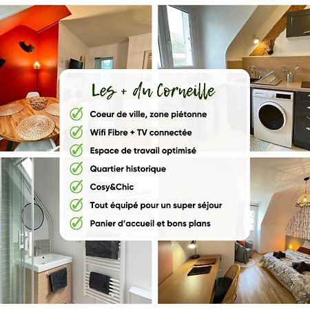 Le Corneille - Ideal Pros & Couples - Centre Historique - Chateau 5Min - Gare 10Min - Au Calme - Fibre Compiegne Luaran gambar