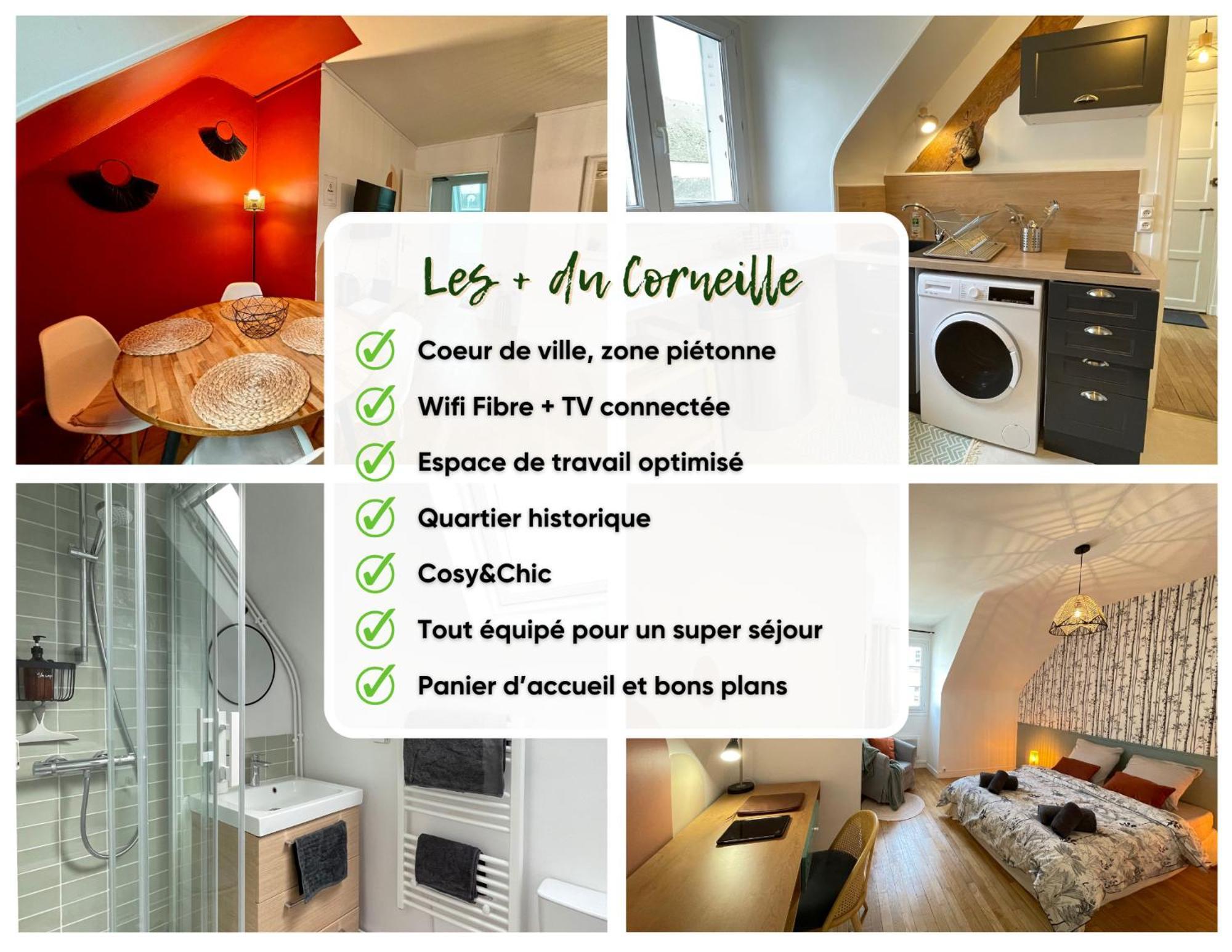 Le Corneille - Ideal Pros & Couples - Centre Historique - Chateau 5Min - Gare 10Min - Au Calme - Fibre Compiegne Luaran gambar